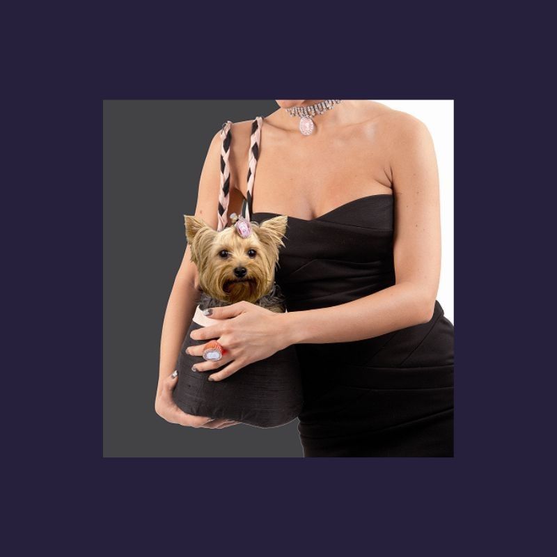 COLLANA STRASS E CAMMEO YORKSHIRE TERRIER - immagine 2